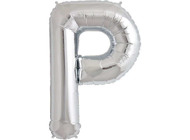 Bokstav P Silver 1 Folieballong - 86cm (34")