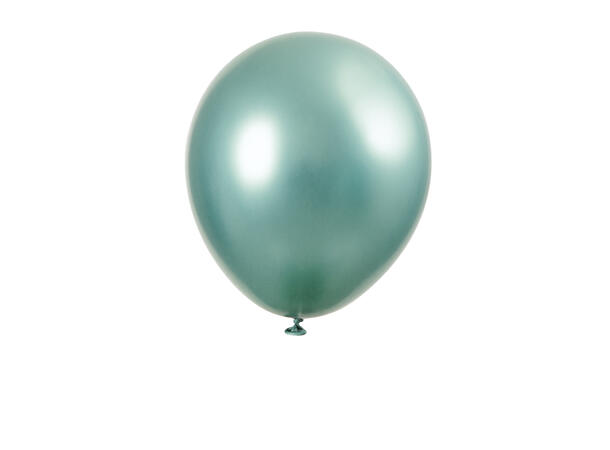 Ballonger - Blå, Grønn og Sølv Metallic 28cm - 6pk