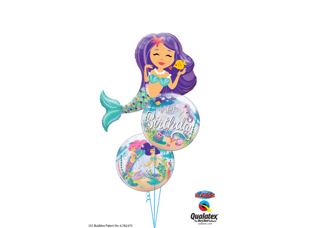 Mermaid Birthday Party 1 Bubbleballong - 56cm (22")