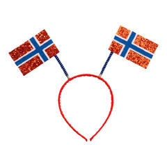Tiara med Norske flagg 1 Tiara - Onesize