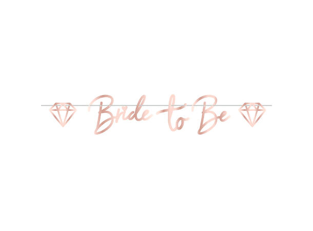 Bokstavbanner - "Bride to Be" Utdrikningslag - 150cm
