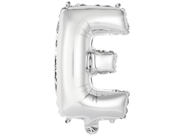 Bokstavballong - Bokstav E - Sølv Folie - 34cm