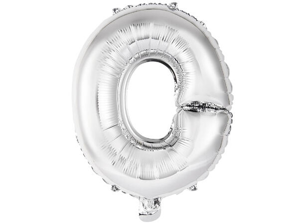 Bokstavballong - Bokstav O - Sølv Folie - 34cm