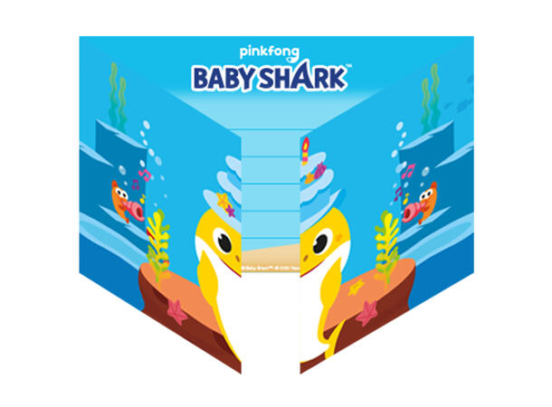 Invitasjoner - Baby Shark - Papir 11x16cm - 8pk