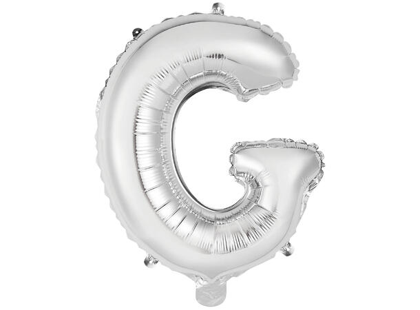 Bokstavballong - Bokstav G - Sølv Folie - 34cm