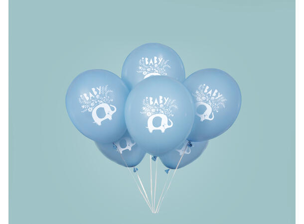 Ballonger - Babyshower - Umbrellaphants Blå - 30cm - 8pk