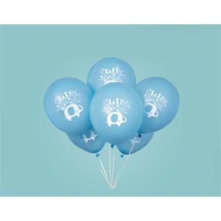 Ballonger - Babyshower - Umbrellaphants Blå - 30cm - 8pk