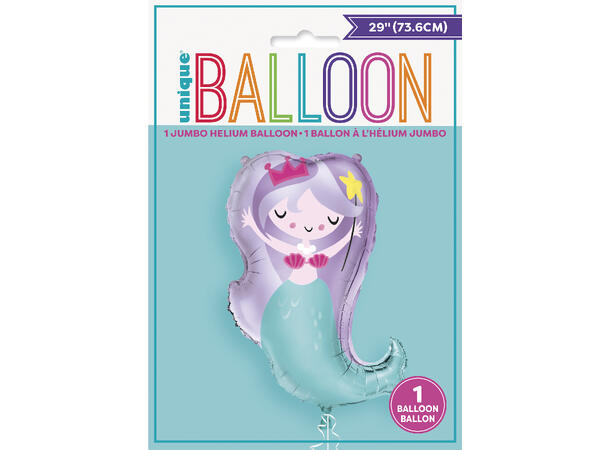Ballongfigur - Folieballong - Havfrue 74cm