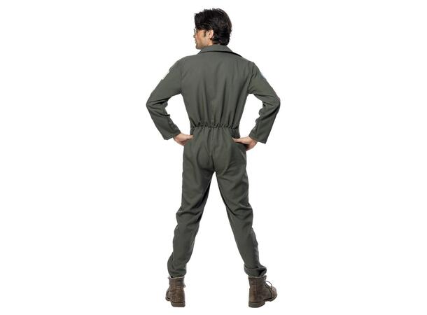 Kostyme - Top Gun Jagerflypilot - Grønn Herre - Large