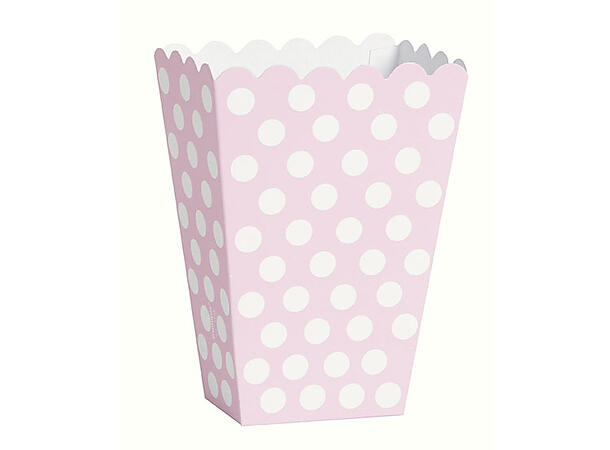 Popcorn Box - Lys Rosa Dots 8pk