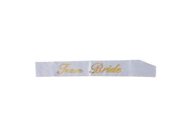 "Team Bride" - Gull 1 Ordensbånd i sateng - 78x9cm