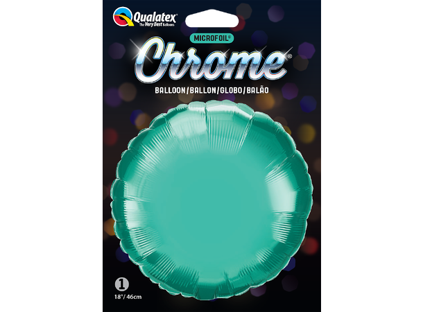 18R Chrome Green - Rund (Pakket) 1 Folieballong - 46cm (18")