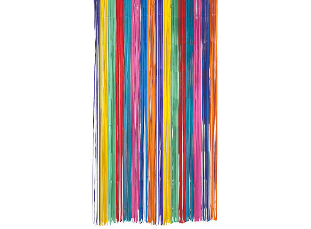 Dørgardin - Frynser Regnbue - Striper 2x1m