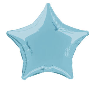 Folieballong - Stjerne Blå Lys 50cm