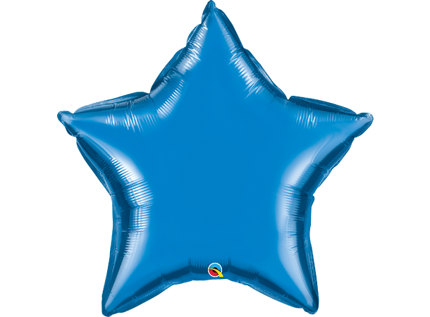 Premium Folieballong - Stjerne - Blå 91cm