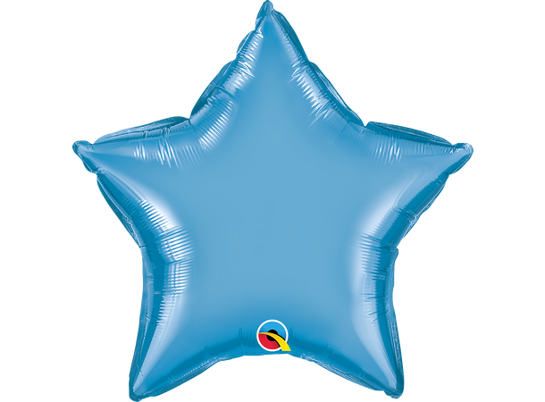 20ST Chrome Blue – Stjerne (Pakket) 1 Folieballong - 51cm (20")