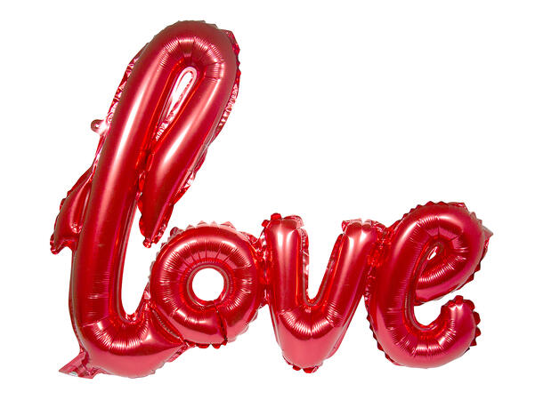 Ballongbanner - "Love" - Rød 70x60cm