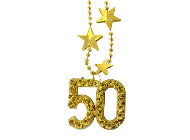 Halskjede - 50 År - Gull Plast