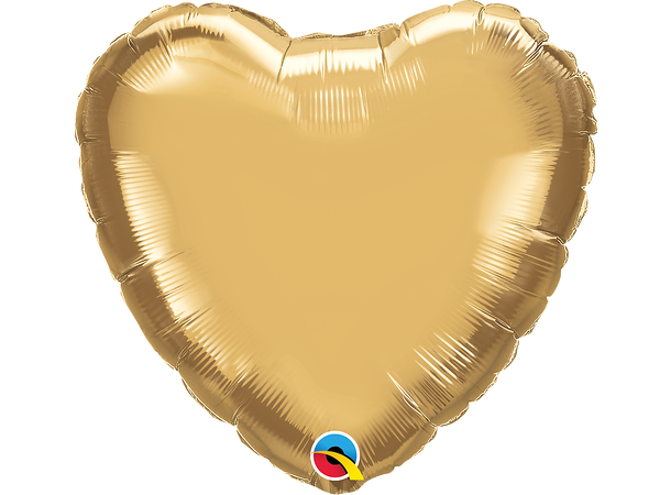 18H Chrome Gold – Hjerte (Pakket) 1 Folieballong - 46cm (18")