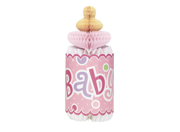 Honeycomb Dekorasjon - Baby Shower Rosa Dots - 30cm