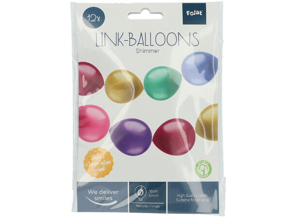 Kjedeballonger - Flere Farger 25cm - 8pk
