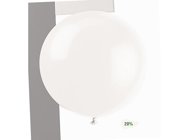 Megaballonger - Hvit 91cm - 6pk