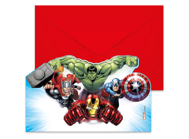 Invitasjoner - Avengers Infinity Stones Papir - 6pk