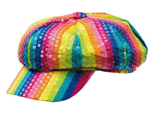 Rainbow - Skyggelue/Cap 1 Lue med paljetter - onesize