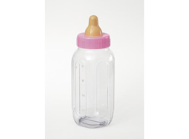 Sparebøsse Tåteflaske - Baby - Rosa 1 Festleke/Dekor i plast - 28cm