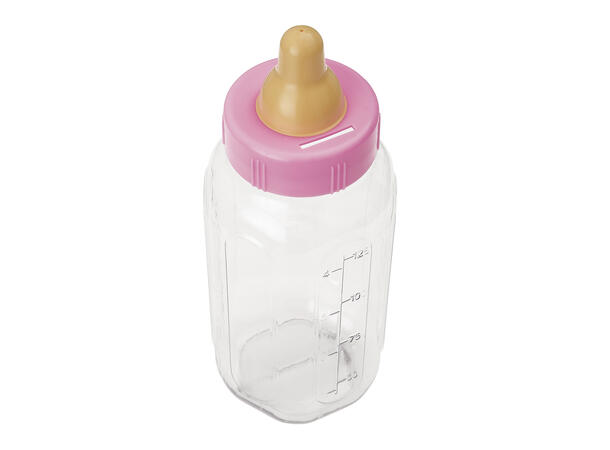 Sparebøsse Tåteflaske - Baby - Rosa 1 Festleke/Dekor i plast - 28cm