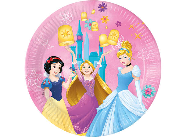 Tallerkener - Disney Prinsesse - Papp 23cm - 8pk