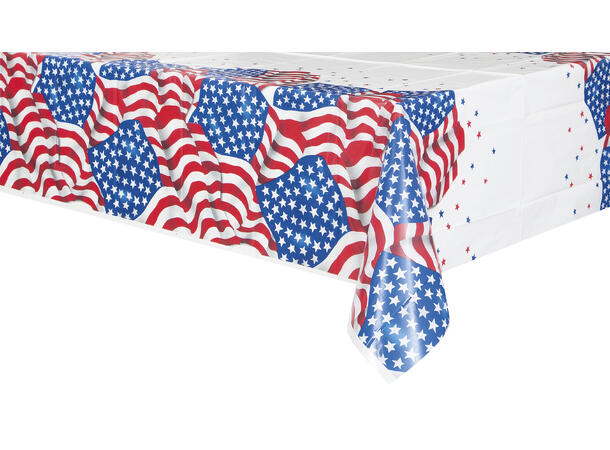 Bordduk - Amerikansk Flagg (USA) - Plast 137x214cm