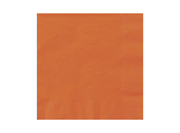 Papirservietter - Oransje 25.4x25.4m - 20pk
