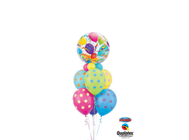 Premium Bubbleballong - "Happy Birthday" Bursdag - 56cm