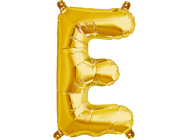 Bokstav E Gold 1 Folieballong - 86cm (34")