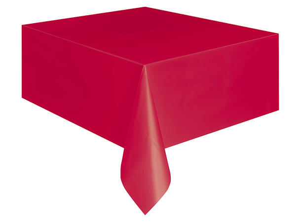 Bordduk - Rød - Plast 137x274cm