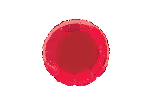 Folieballong - Rød - Rund 46cm