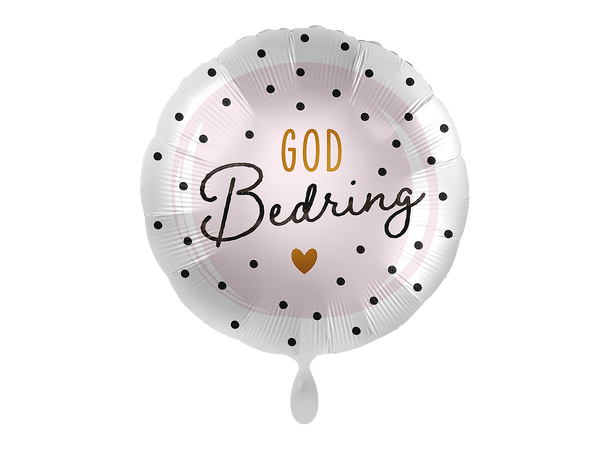 Folieballong - "God Bedring" Rosa & Prikker - 43cm