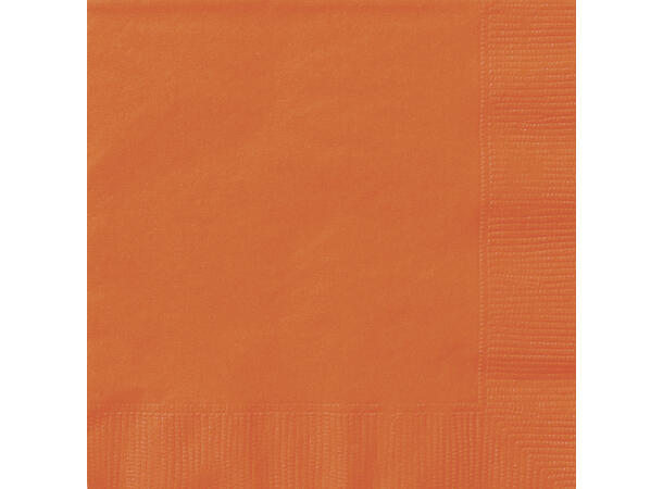 Papirservietter - Oransje 33x33cm - 20pk