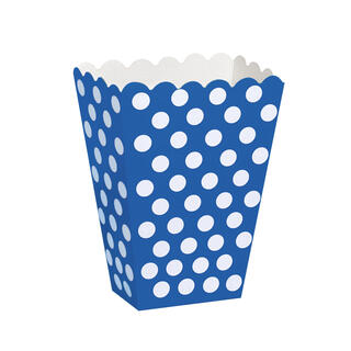 Popcorn Box - Blå Dots 8pk