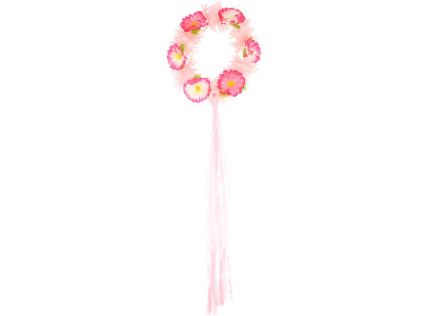 Blomsterkrans - Hodebånd Deluxe - Rosa Frynser