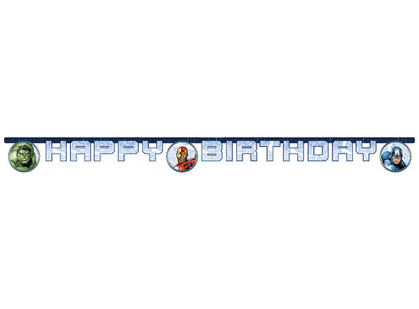 Bokstavbanner - Avengers Happy Birthday Infinity Stones - Papp
