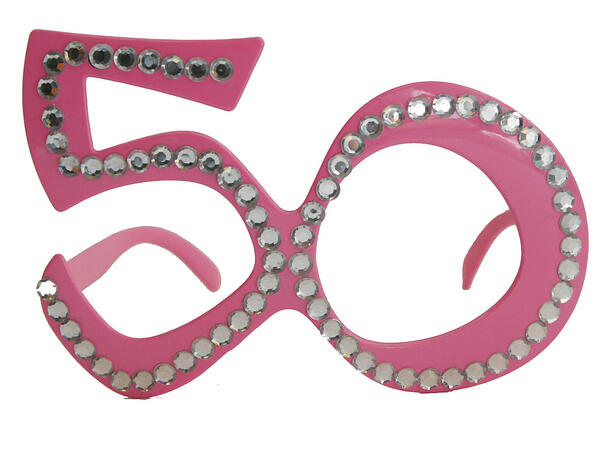 Briller - 50-årsdag - Diamant Rosa Plast