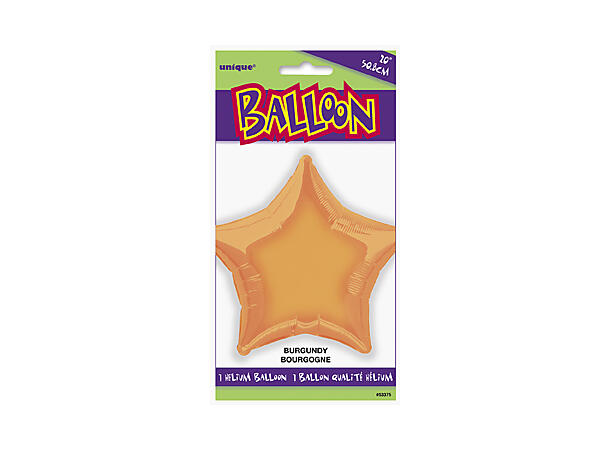 Folieballong - Oransje - Stjerne 50cm
