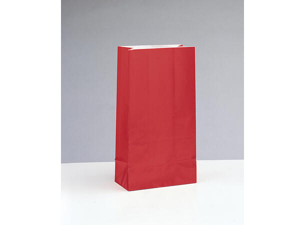 Godteposer av Papir - Rød 25x13cm - 12pk
