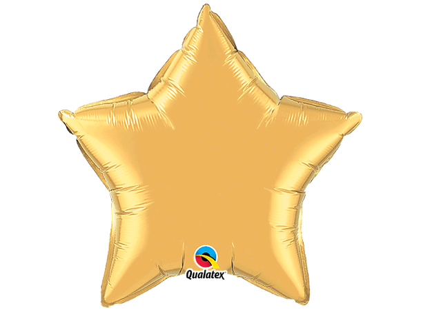 Premium Folieballong - Stjerne - Gull 91cm