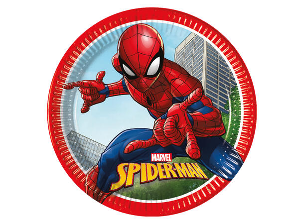 Tallerkener - Spiderman Crimefighter Papp - 23cm - 8pk