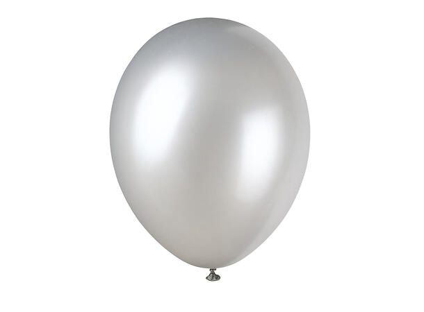 Ballonger - Perlemor Sølv 30cm - 8pk