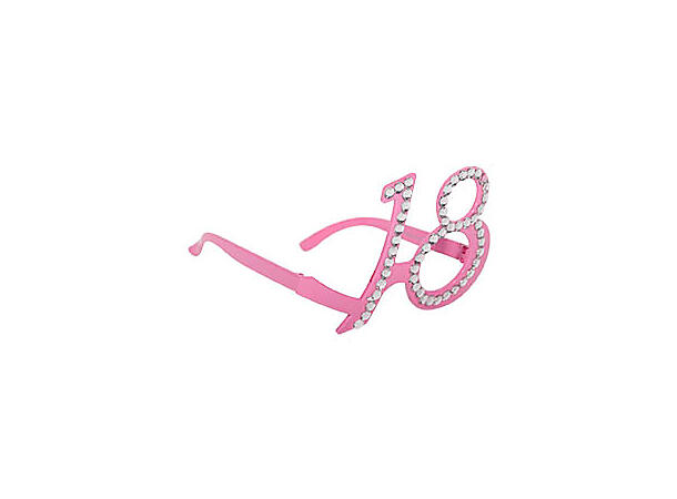 Briller - 18-årsdag - Diamant Rosa Plast