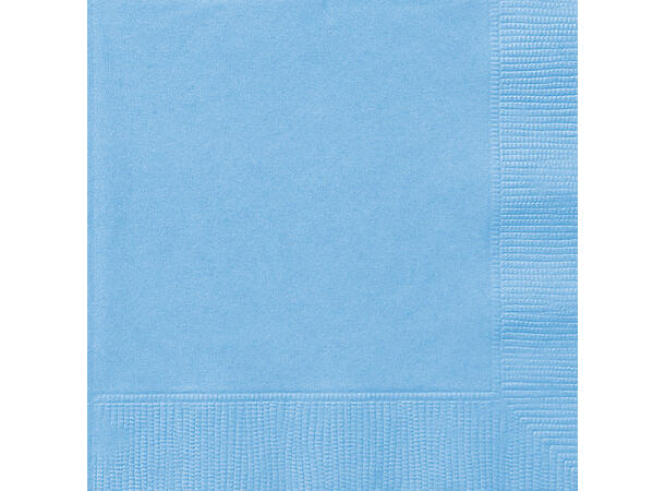 Papirservietter - Lys Blå 25.4x25.4m - 20pk
